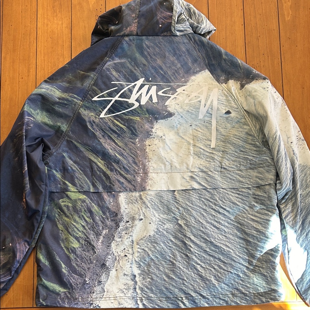 Stussy Blue and Gray Hooded Jacket NA - Picture 5 of 5